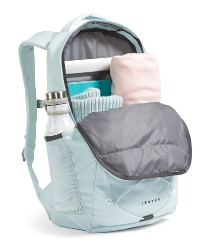The North Face Women's Jester Everyday Laptop Backpack - Commuter Travel Bag, Laptop Sleeve, Water-Repellent, Ice Blue/TNF Black, One Size - color: Ice Blue/Tnf Black