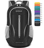 ZOMAKE Ultra Lightweight Packable Backpack 25L, Foldable Hiking Backpacks Water Resistant Small Folding Daypack for Travel(Black) - color: Black