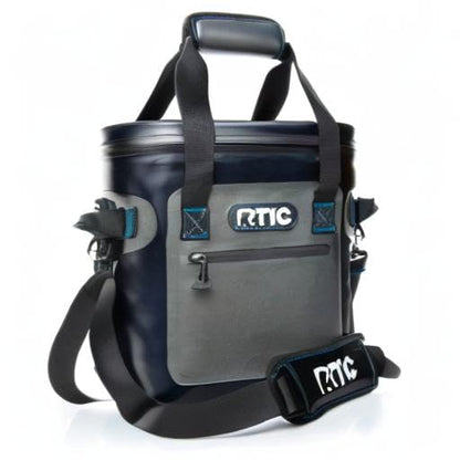 RTIC Ultra-Tough Soft Cooler 50 Can, Insulated Bag Portable Ice Chest Box for Lunch, Beach, Drink, Beverage, Travel, Camping, Picnic, Car, Trips, Floating Cooler Leak-Proof with Zipper - color: Blue/Grey