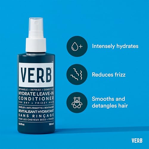 VERB Hydrate Shampoo + Conditioner Duo - Cleanses + Nourishes Dry + Frizzy Hair to Smooth + Reduce Frizz - Amber + Warm Jasmine Scent - size: 7.88 Fl Oz (Pack of 4)