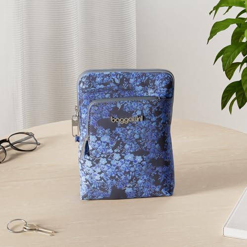 Baggallini Women's Securtex Anti-theft Activity Crossbody Bag - color: Ink Hydrangea