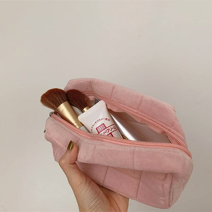 XPONNI Small Cosmetic Bag Cute Makeup Bag Y2k Accessories Aesthetic Make Up Bag Y2k Purse Cosmetic Bag for Purse (pink) - color: pink