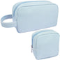 2Pcs Mini Makeup Bag, Small Makeup Pouches for Purse Cute Cosmetics Bag Pouch with Slip-in Pockets Small Travel Toiletry Bag Zipper Makeup Aesthetic Accessories Storage Bag - color: 0-Blue Set
