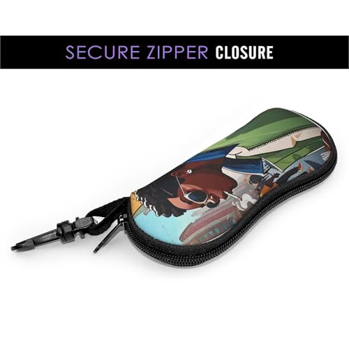 Portable Leather Glasses Case Anti-pressure Glasses Bag Coin Purse Storage Bag Suitable for Men and Women - color: E