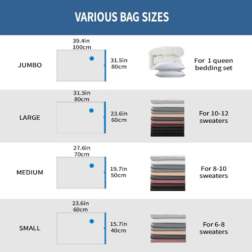 20 Pack Space Saver Vacuum Storage Bags Curated Set | Vacuum Sealed Compression Bags With Electric Pump, Space Saving For Clothing, Travel, Moving, Blankets, Comforters, Pillows - size: 20-Pack-E