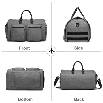 Rolling Garment Bag,Rolling Duffle Bag with Wheels Rolling Garment Bags for Travel with Shoe Pouch Carry On Bag Weekender Bags Garment Duffel Bag for Women-Grey - color: A1-Grey-2P