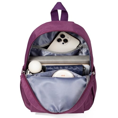 AOTIAN Mini Lightweight 11.8 Inch Backpack Durable Travel Hiking Women and Girls Small Daypack, 7 Liters Purple - color: Purple