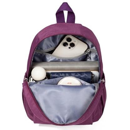 AOTIAN Mini Lightweight 11.8 Inch Backpack Durable Travel Hiking Women and Girls Small Daypack, 7 Liters Purple - color: Purple