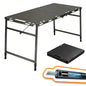Camping Table Portable Folding Table 40.9"x18.9" (Innovative Nitrogen Gas Strut) Adjustable Heights Outdoor Folding Tactical Table with Carry Handle, Bonus Storage Bag for Camping, Picnic, Party