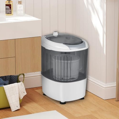 ARLIME Mini Washer and Dryer Combo, 5.5 Lbs Mini Laundry Washer, Semi-automatic Washer with Drain Hose & Spin Tub, Small Washing Machine for Drom RV Apartment (Grey) - color: Grey
