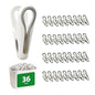 Plastic ClothesPins Heavy Duty Out door 36 Pack with Storage Box, 2.5-Inch Chip Clips with Non-Slip No-Trace Design for Laundry, Drying Clothes,Towels, Crafts, Picture, Food Clips, Home Use and Travel