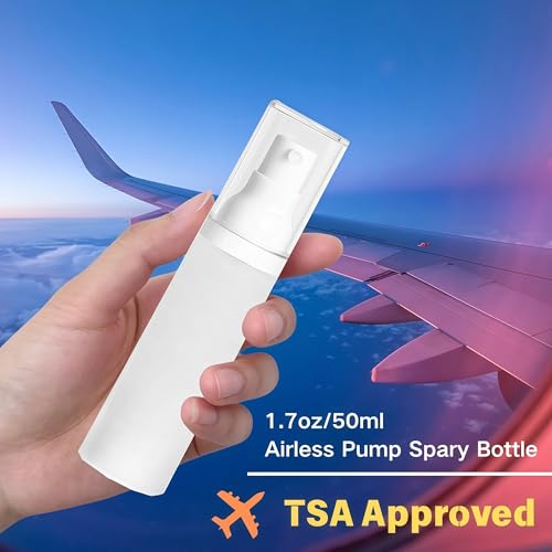 360° Angle Work - Small Spray Bottle | 1.7oz/50ml - Mini Spray Bottle - TSA Approved Travel Bottle | Portable Refillable Leak Proof | For Perfume Toner Hair spray Facial Moisturizing | 1.7oz/50ml-PK 3 - size: 1.7 fl oz (3 Count)