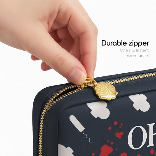Period Pouch – Compact, Stylish, Discreet Period Bag For School with Waterproof Lining Fits Pads & Tampons, Cute Pad Bag for Teens, Travel, School, Girls Period Kit - color: Black