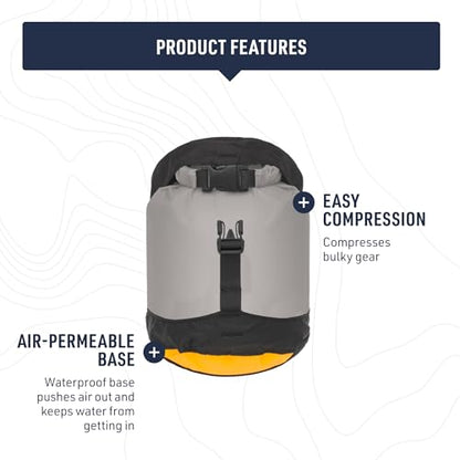 Sea to Summit eVac Ultra-Lightweight Compression Dry Bag, Waterproof Dry Storage, 5 Liter, High Rise Grey - color: High Rise Grey, style: 5 Liter