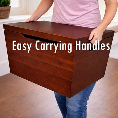 Hope Chest, Wooden Keepsake Box, Memory Storage Trunk, Solid Wood Heirloom Chest, Fully Assembled, Mahogany - 30” - color: Keepsake Chest - Mahogany