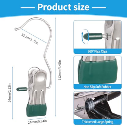 30 Pack Heavy Hanger Clips for Closet, Laundry Hooks Hanging Clips with, Clothespin for Clothes Pants,Clothes Pins Multi-Purpose Clip Big Hangers & Pants Clip Hangers for Hats Socks Towels Travel - color: Colours