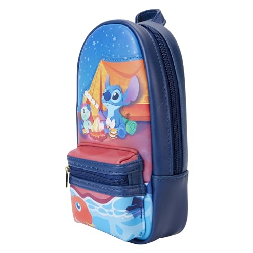 Loungefly Disney Stitch Camping Cuties Mini Backpack Pencil Case - size: Medium