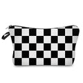 Deanfun Cosmetic Bag for Women, Black White Lattice Waterproof Makeup Bags Roomy Toiletry Pouch Travel Accessories Gifts (51782) - color: 51782