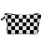 Deanfun Cosmetic Bag for Women, Black White Lattice Waterproof Makeup Bags Roomy Toiletry Pouch Travel Accessories Gifts (51782) - color: 51782