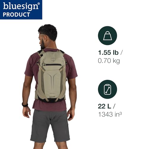 Osprey Sportlite 22L Lightweight Hiking Backpack for Men and Women - Everyday Hiking Bag - Travel Daypack, Graphite Purple - color: Graphite Purple, style: 22l