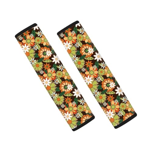 Cute Daisy Safety Belt Cover Shoulder Safety Strap Covers Pads 2 Piece Comfortable Driving Easy to Install Protect You Neck And Shoulder From The Seat Belt Rubbing - color: Cute Daisy