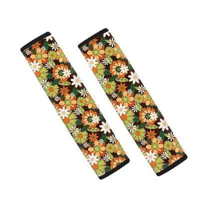 Cute Daisy Safety Belt Cover Shoulder Safety Strap Covers Pads 2 Piece Comfortable Driving Easy to Install Protect You Neck And Shoulder From The Seat Belt Rubbing - color: Cute Daisy