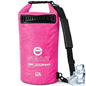 Enthusiast Gear Insulated Dry Bag Floating Cooler – 10L / 15L / 25L Roll Top, Leak Proof, Waterproof, Collapsible, with Padded Shoulder Strap - Perfect for Kayaking Fishing Beach - color: Pink, size: 15 Liter