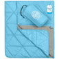STOVER Outdoor Waterproof Fleece Travel Blanket for Camping, Picnics, Stadiums, Sports, the Beach– Warm, Windproof, Compact, Lightweight & Sand-Resistant (Sky Blue) - color: 02 - Sky Blue