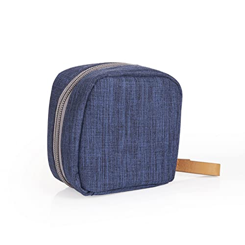 Hekyip Mini Cosmetic Bag, Travel Makeup Pouch, Portable Waterproof Cosmetic Pouch for Ladies Women, Mini (Mini Navy Blue) - color: Mini Navy Blue