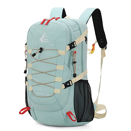 Bseash 40L Waterproof Hiking Backpack with Rain Cover, Outdoor Sport Travel Bag Daypack for Camping Climbing Skiing Cycling (Milk Green) - color: Milk Green