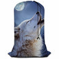 Swono Large Capacity Laundry Hamper Basket Wild Wolf Winter Jungle Starry Night Stars White Wildlife Storage Baskets for Bedroom, Bathroom, Dorm, Dining Room, Animal Theme - color: Wild Wolf