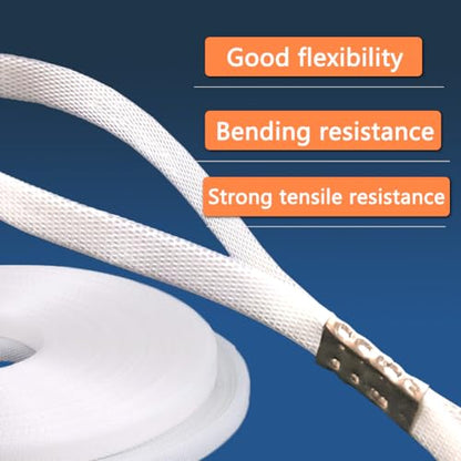 Hand Grade Polypropylene (PP) Strapping Coil 0.59" x 0.0315" 330lbs Break Strength White Poly Strap 100pcs strapping seals for Manual Packing Box Packing Strapping (Length228' x 5 Rolls) - size: Length228' x 5 Rolls