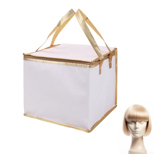 Wig Travel Box Collapsible Wig Storage Box with Padded Protective Cover Fursuit Head Carry Case for Cosplay Wig Neck Fluff Paws Tail Hoof Boot Suits Styrofoam Model Heads Mannequin Stand