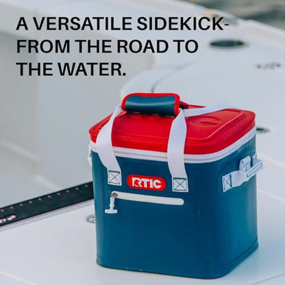 RTIC Ultra-Tough Soft Cooler 50 Can, Insulated Bag Portable Ice Chest Box for Lunch, Beach, Drink, Beverage, Travel, Camping, Picnic, Car, Trips, Floating Cooler Leak-Proof with Zipper - color: Patriot