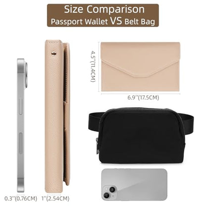 ZOPPEN Mulit-purpose Rfid Blocking Passport Holder Travel Wallet (Ver.4) Passport and Vaccine Card Holder ComboTri-fold Document Organizer Travel Essentials - color: #21 Hazelnut