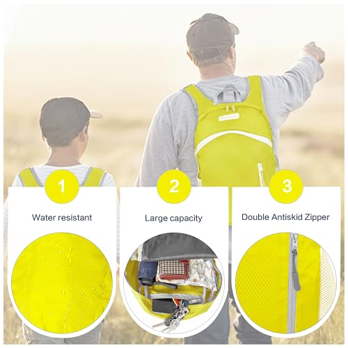 35L Foldable Waterproof Backpack For Outdoor Sports Travel Inside Wet Clothes Compartment Packable For Multiple - color: 1yellow