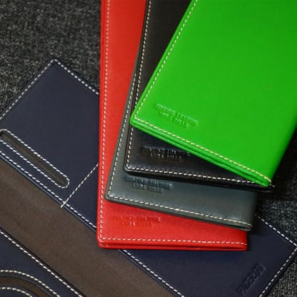 Genuine Leather RFID Blocking Long Passport Holder Passport Cover (Dark Blue) - color: Dark Blue