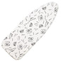 Seiritex Wide Ironing Board Cover and Pad 18 x 49 inch Heat Reflective with Hook and Loop Fasteners, Thick Padding with Elasticized Edges, 3 Layers Iron Board Cover (White) - color: White, size: 18x49
