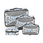Blue Road Vehicle Compression Packing Cubes for Travel Luggage Suitcase Packing Organizers Bags Carry On Lightweight 4 Set