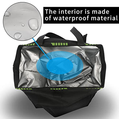 Homelove Hanging Car Trash Can with 4 Storage Pockets, Waterproof Leakproof Oxford Auto Garbage Bag, Adjustable Garbage Bag, Foldable Car Trash Bin Fit for Truck, SUV, Home, Office - color: Black-A