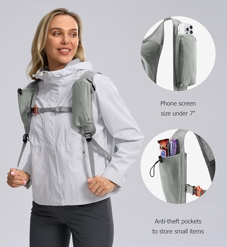 Uselike 10L Small Hiking Backpack Travel Daypack Lightweight Packable Back Pack for Women Men(Light Grey) - color: Light Grey