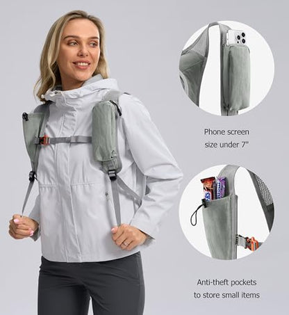 Uselike 10L Small Hiking Backpack Travel Daypack Lightweight Packable Back Pack for Women Men(Light Grey) - color: Light Grey