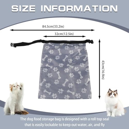 2Packs Dog Travel Bag,10 lb Dog Food Storage Container, Airtight Pet Travel Accessories, Large Capacity Dogs Food Carrier for Camping,with 1Packs Collapsible Dogs Travel Bowls,Perfect for Camping Trip