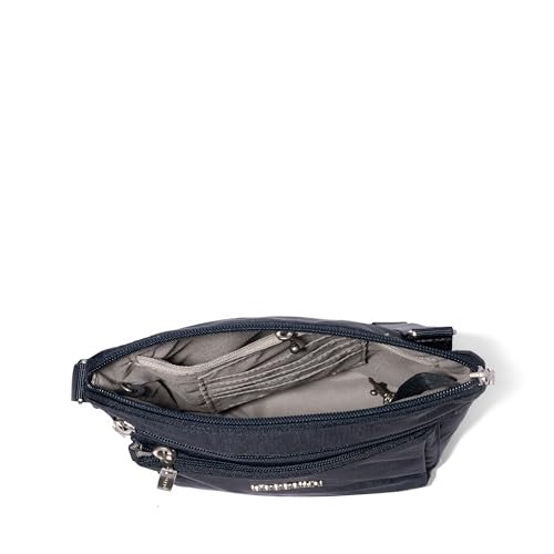 Baggallini Pocket Crossbody Bags for Women 8x8 Small Lightweight Durable Water-resistant Travel Purse W/Rfid - color: French Navy