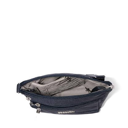 Baggallini Pocket Crossbody Bags for Women 8x8 Small Lightweight Durable Water-resistant Travel Purse W/Rfid - color: French Navy