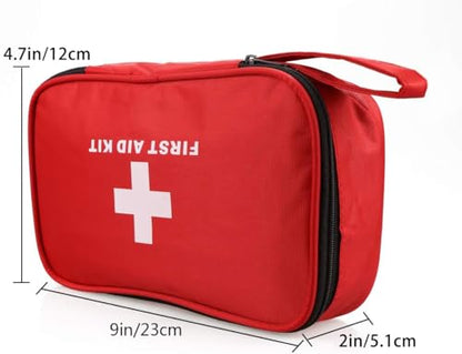 Compact First Aid Empty Pouch,Nylon Lightweight First Aid Bag for Emergency at Home, Office, Car, Outdoors, Boat, Camping, Hiking(Bag Only) - size: 9 x 4.7 x 2 inch