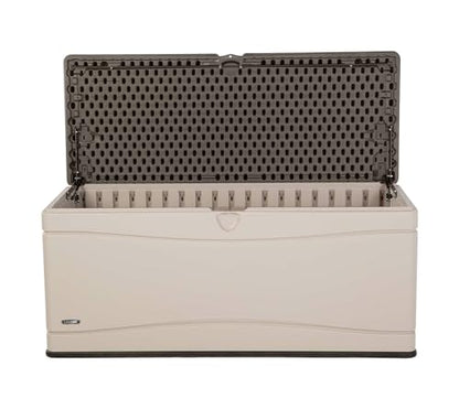 LIFETIME 60012 Extra Large Deck Box, 130 Gallon, Desert Sand/Brown - color: Desert Sand/Brown, size: 130 Gallon