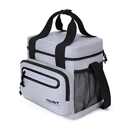 TOURIT Large Lunch Bag 14L Insulated Lunch Box Lunch Cooler for Men Women Work, Black - color: Gray