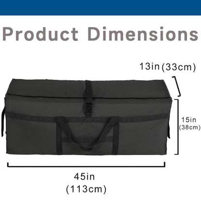 Arxus Large Duffel Bag, Waterproof Carry on Weekend Overnight Storage Bag over Luggage for Airline, Travel, Camping, Moving - color: 180L-Black