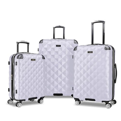 Kenneth Cole REACTION Diamond Tower Collection Lightweight Hardside Expandable 8-Wheel Spinner Travel Luggage, Lavender, 3-Piece Set (20", 24", & 28") - color: Lavender, size: 3-Piece Set (20", 24", & 28")